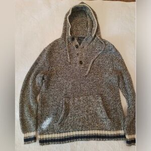 American Eagle Outfitters Gray Hooded Sweater